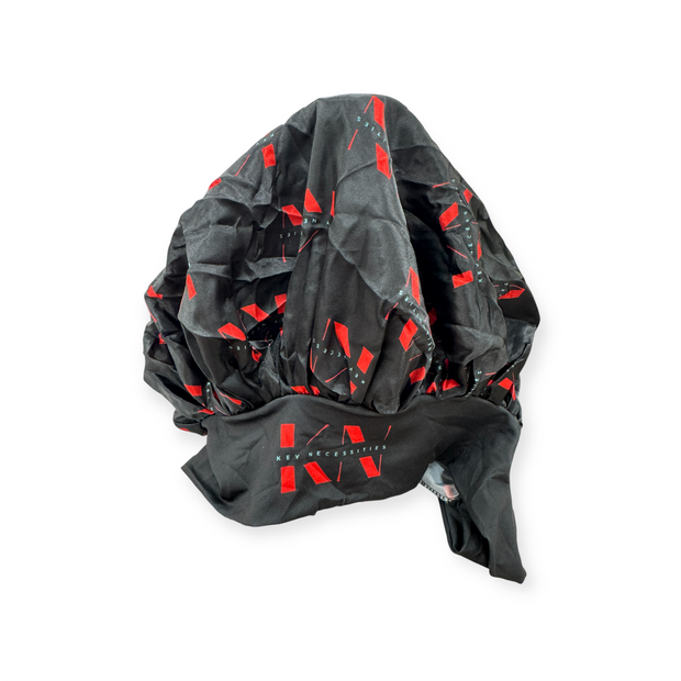 Key Necessities Satin Hair Bonnet- White & Black